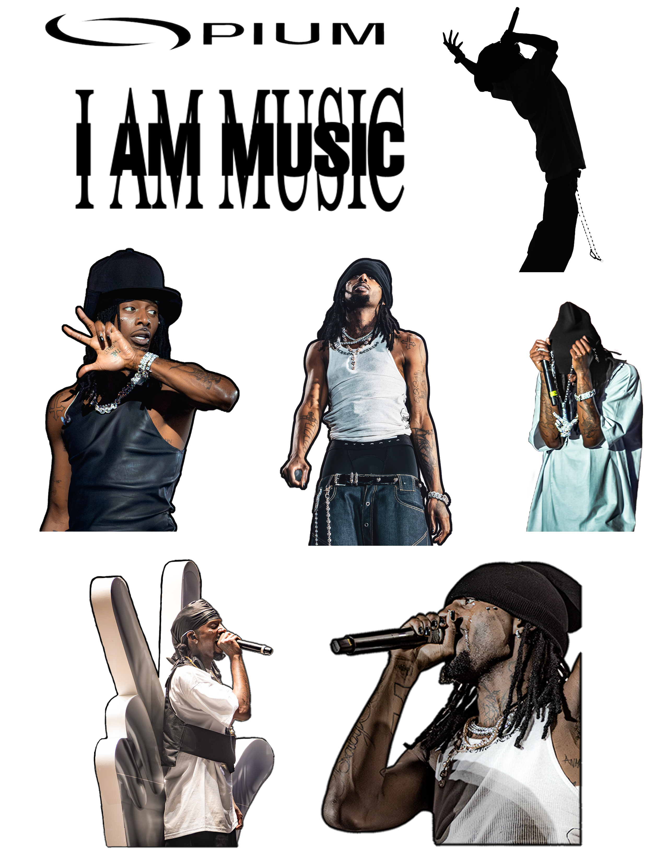 I AM MUSIC Playboi Carti Sticker Pack (8) CULTCERT