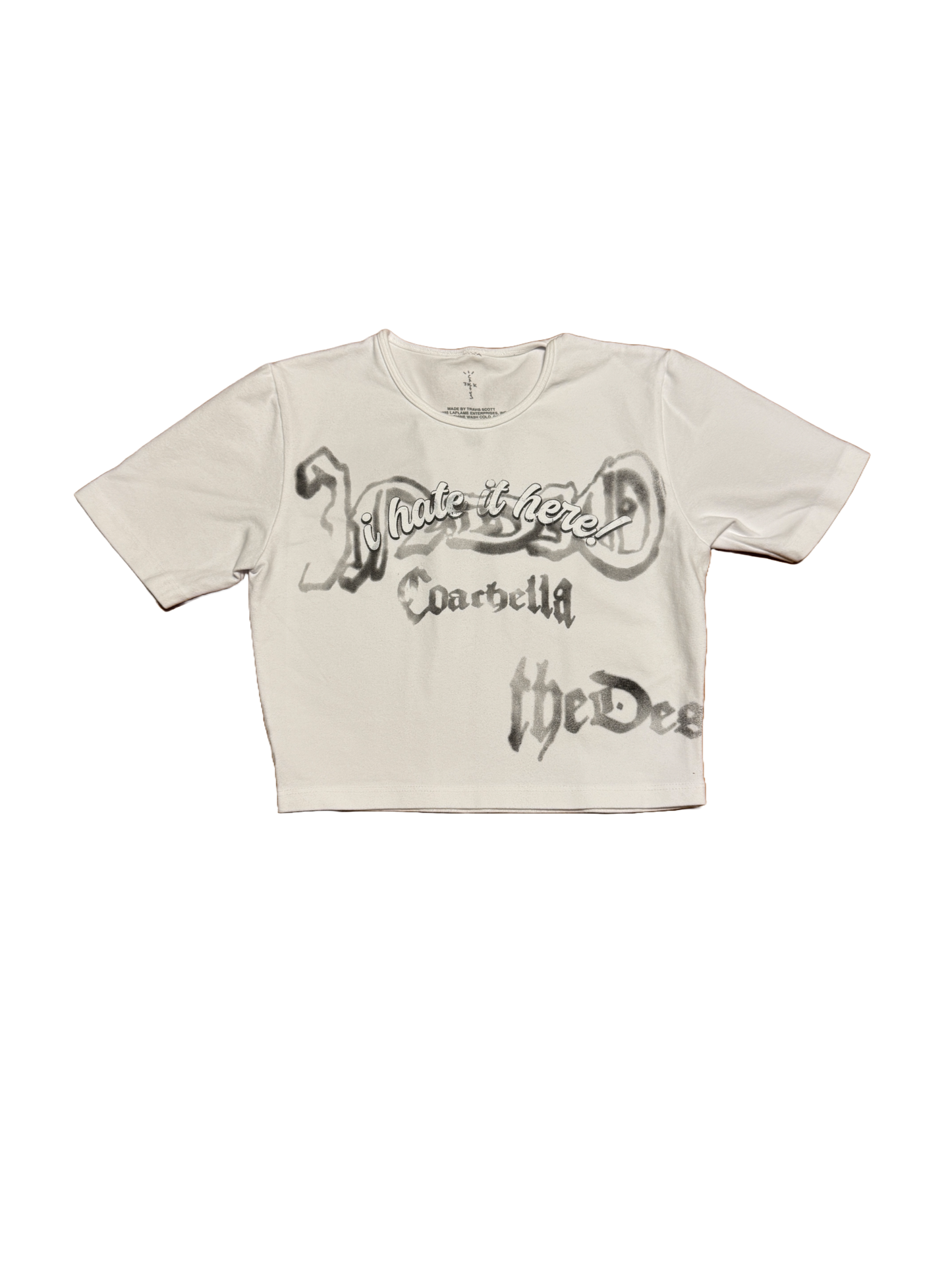 Travis Scott Coachella I Hate It Here Cropped Tee