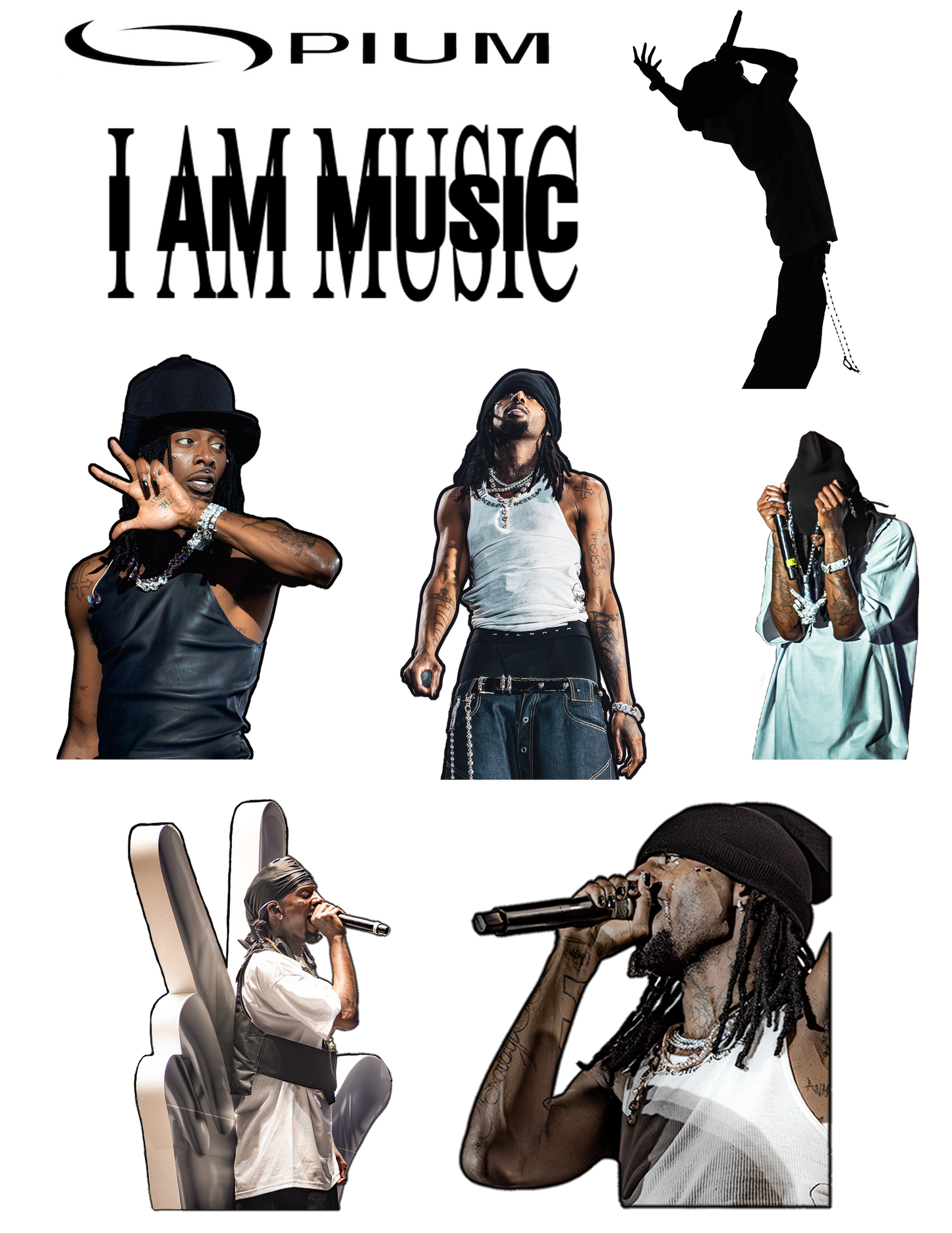 I AM MUSIC Playboi Carti Sticker Pack (8)