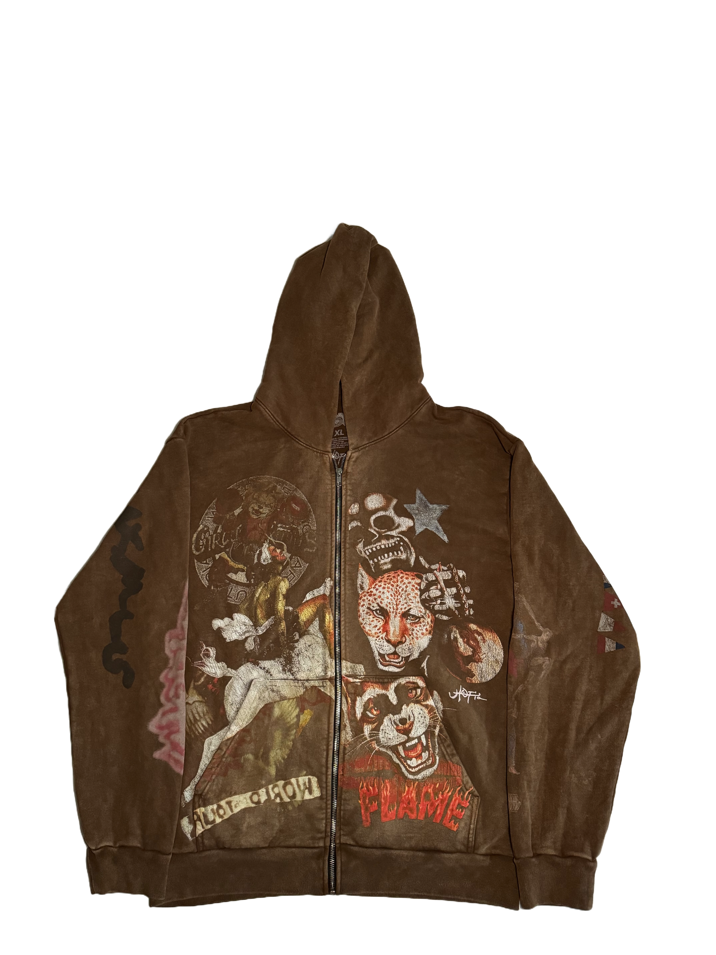 Utopia Europe Brown Zip Up Hoodie