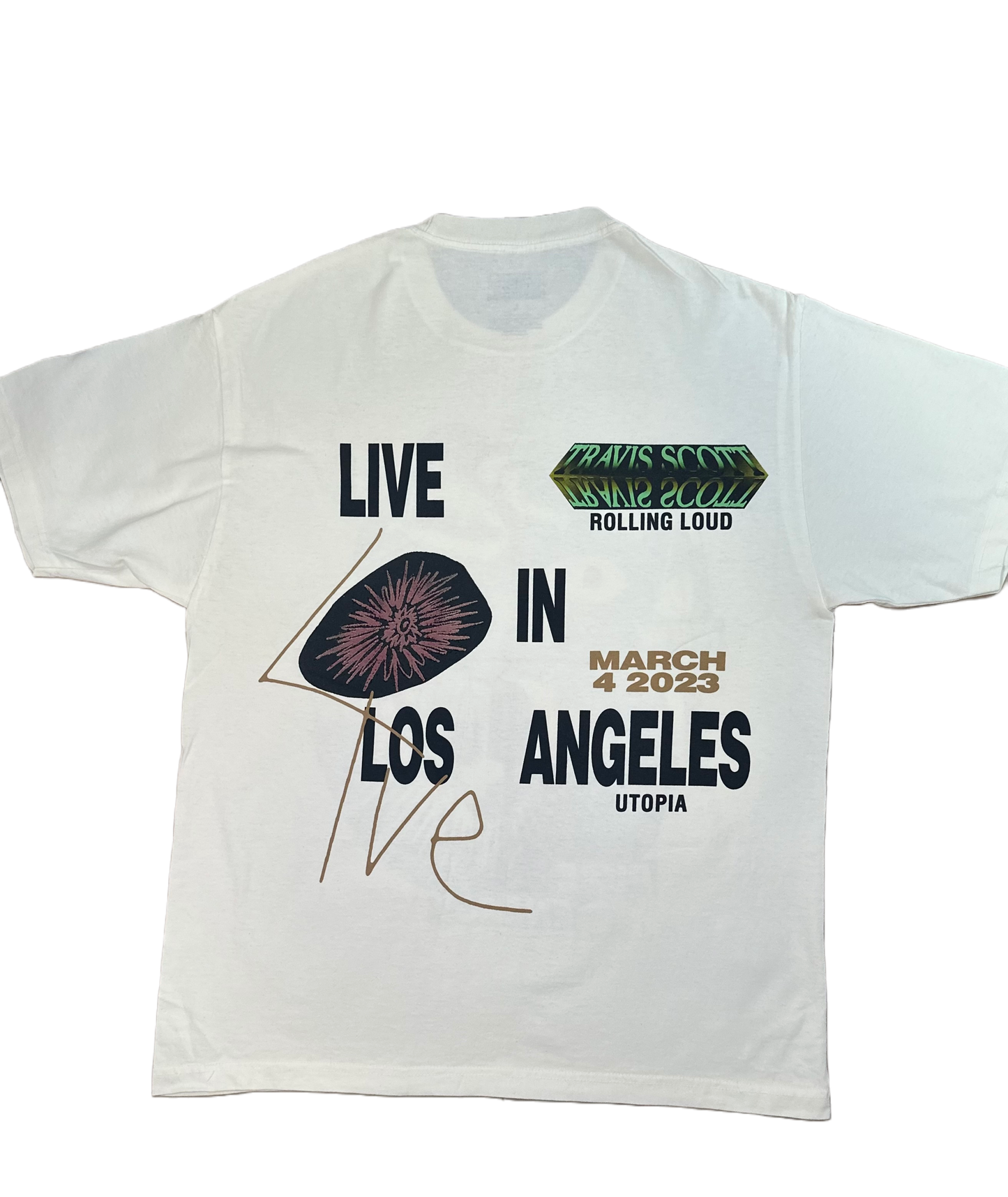 Travis Scott Rolling Loud LA White T-Shirt