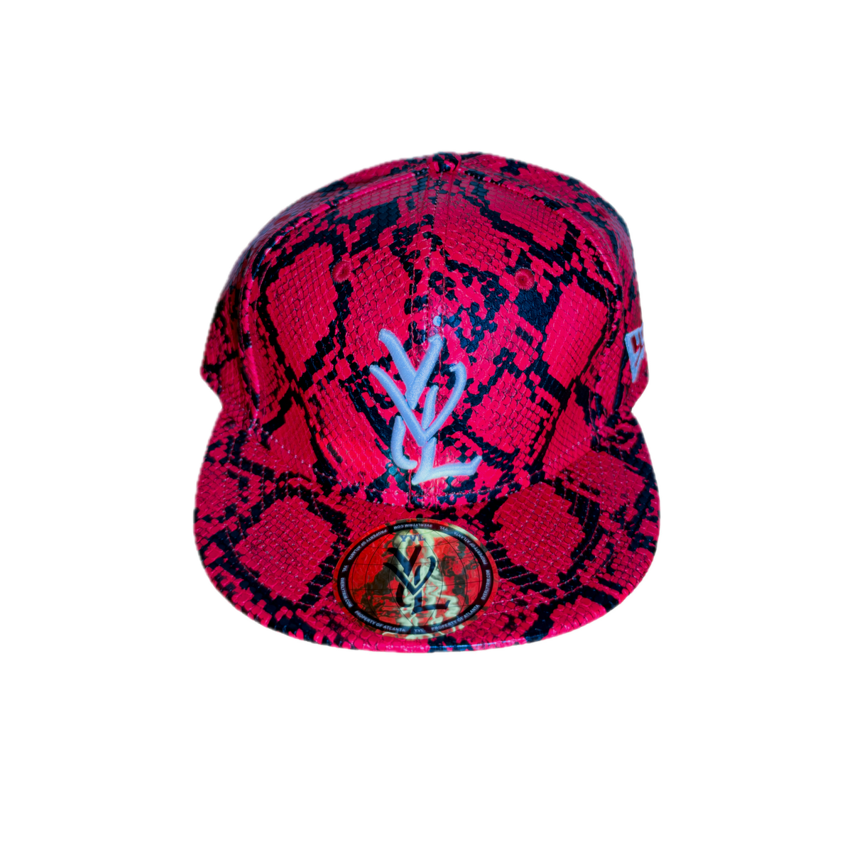 YVL Red Snakeskin Hat