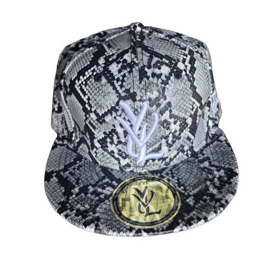 YVL White Snakeskin Hat