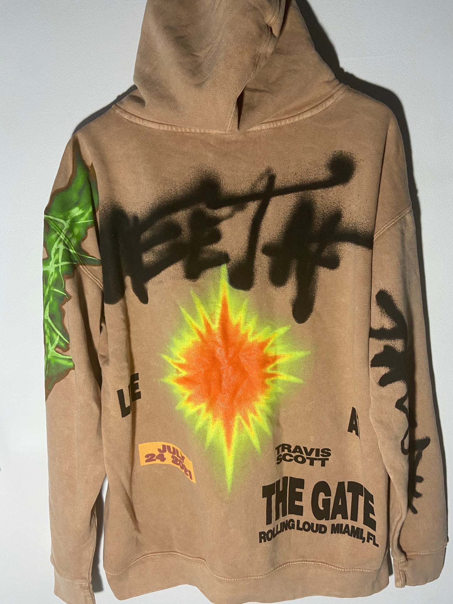 Travis Scott Rolling Loud Miami Brown Hoodie