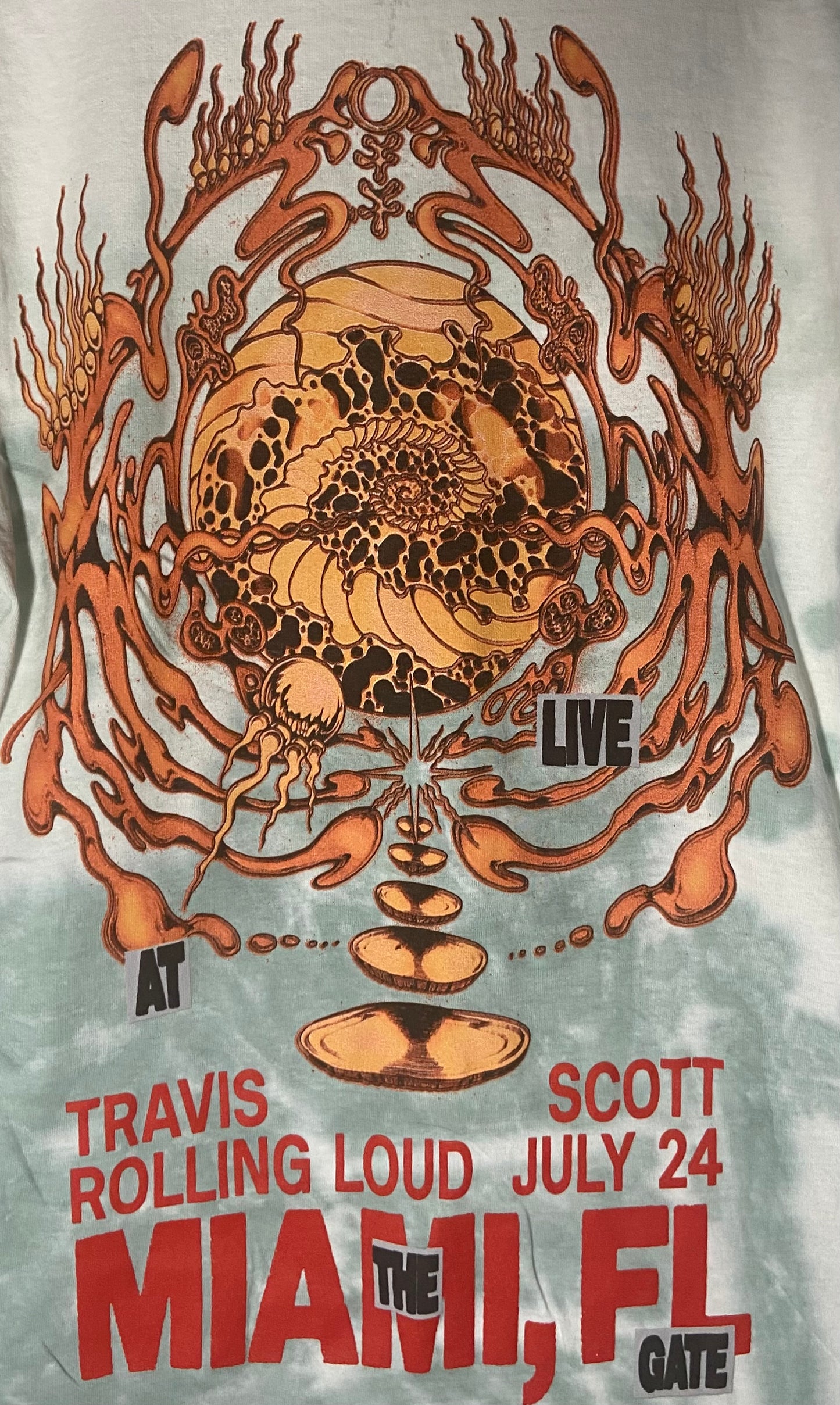 Travis Scott Rolling Loud Miami Tie Dye T-Shirt